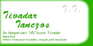 tivadar tanczos business card